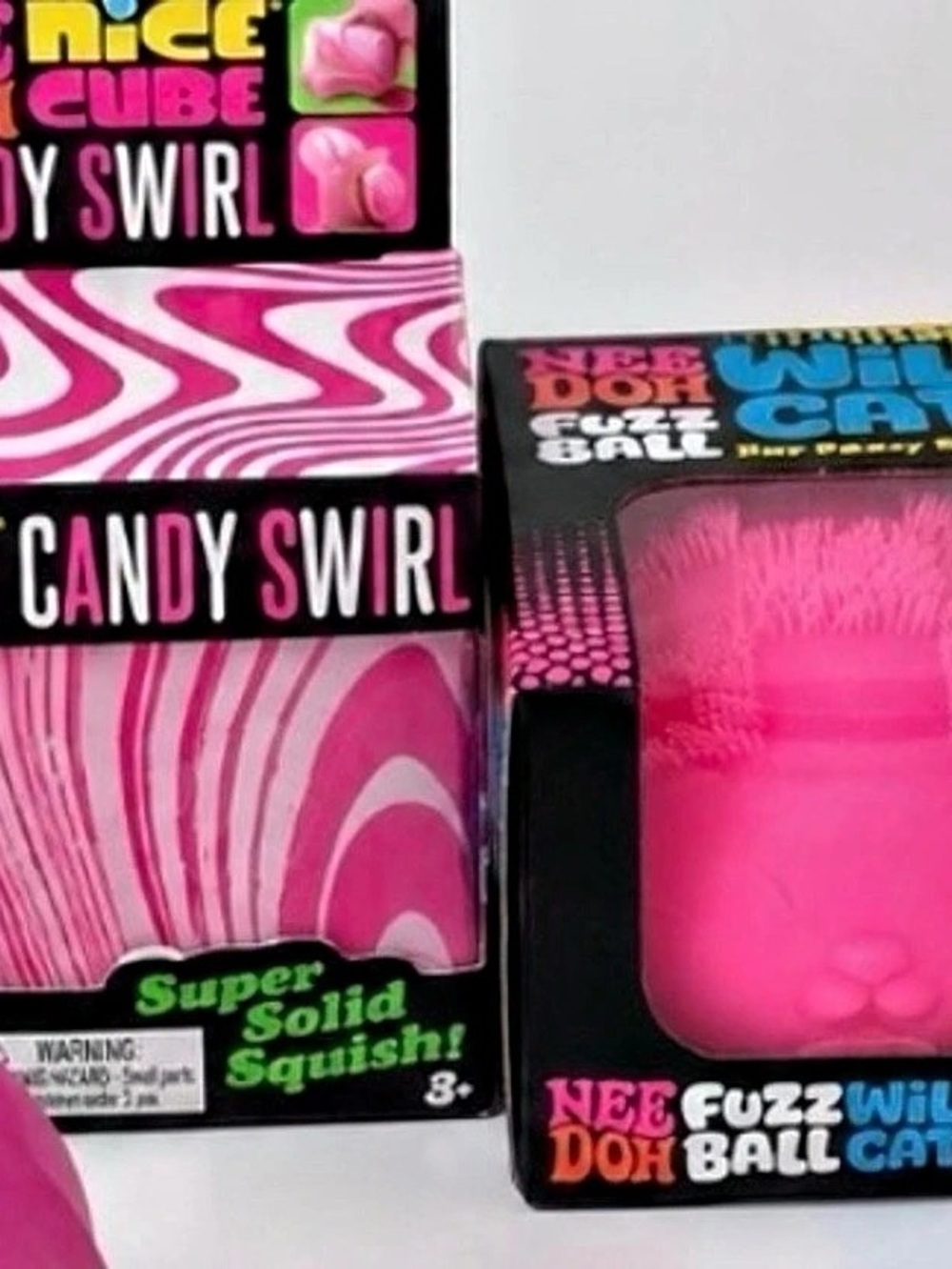 2 Authentic Schylling Nice Cube Candy Swirl & Wildcat, Pink CheeseSqueezeluck&2